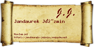 Jandaurek Jázmin névjegykártya